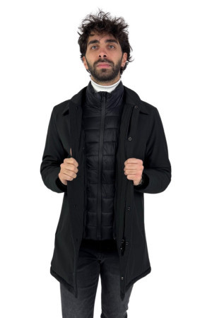 Mimetic Lab cappotto softshell con pettorina staccabile 242t02010 [d2de05db]