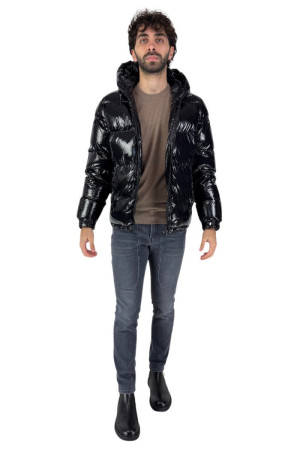 Markup piumino bomber laquè con cappuccio mk794031 [ef24b168]