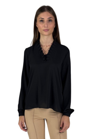 Fly Girl blusa scollo a V con pieghe 2939/01 [1efab5e1]