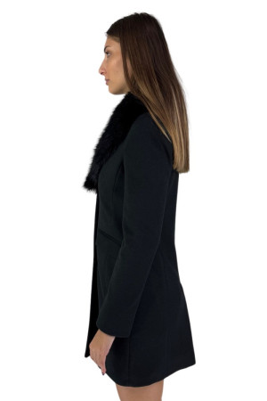 Maidoma cappotto midi in misto viscosa con ecopelliccia ai25f01/2075 [e127a931]