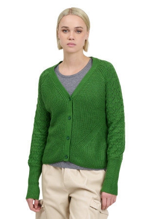 Influencer cardigan scollo a v con lavorazioni h96262 [c63f6c8a]