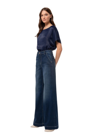 Fracomina jeans flare chino con lavaggio dark blue fp24wv3010d40901 [1c5f6c62]