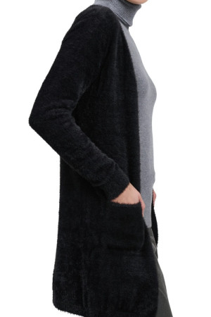 Influencer cardigan aperto in tessuto morbido h98627 [de8e09c8]