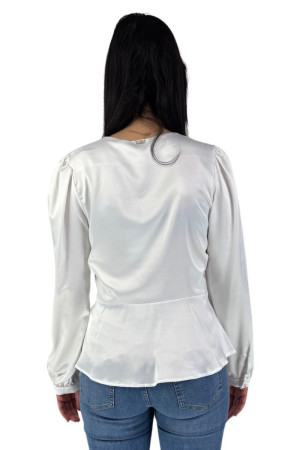 Markup blusa in raso scollo ad incrocio mw761122 [1d102c69]