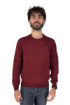 Refrigue maglia girocollo in misto viscosa con logo patch 2811w00064