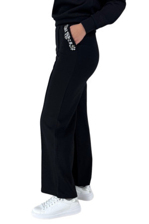 Markup pantaloni in felpa palazzo con strass applicati mw762011 [9e688745]