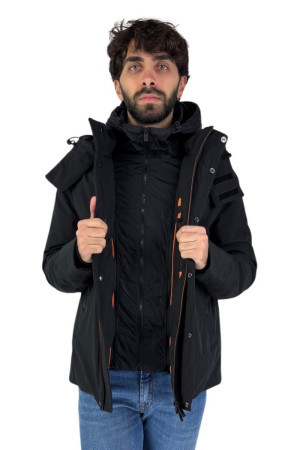 Ciesse Piumini giacca in softshell con cappuccio e pettorina staccabili Pender 243cpmj31809p0125d [8566f65b]