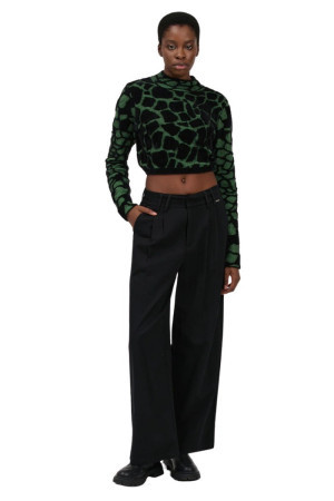 Influencer maglia cropped con fantasia animalier q97961 [4ad125f5]