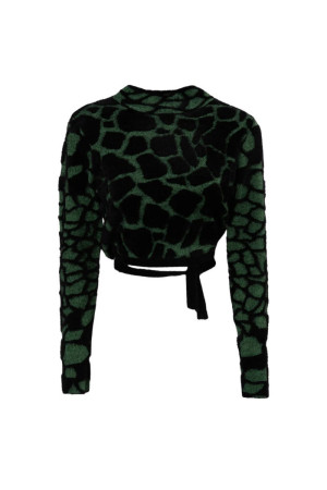 Influencer maglia cropped con fantasia animalier q97961 [f89ca3ef]