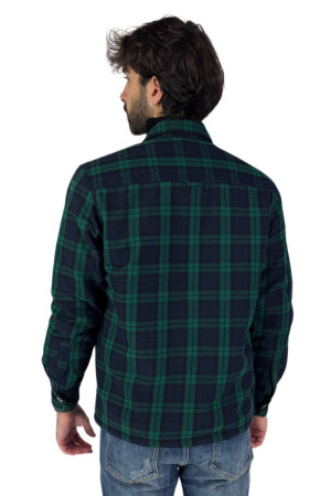 Guy giubbotto camicia a quadri con interno in ecopelliccia Mash-11 m48243 [cf16a761]