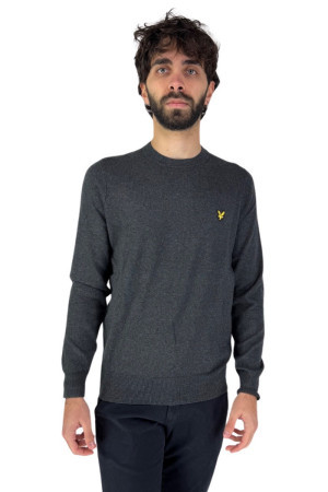 Lyle & Scott maglia girocollo in cotone e merinos con logo kn2100v [ac320a44]