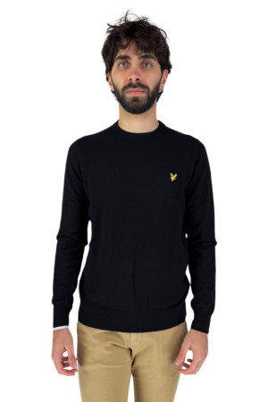 Lyle & Scott maglia girocollo in cotone e merinos con logo kn2100v [7cc5cead]