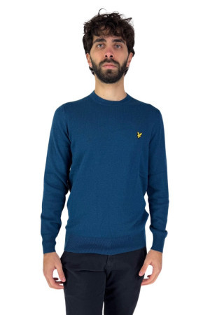 Lyle & Scott maglia girocollo in cotone e merinos con logo kn2100v [3c3bf16d]