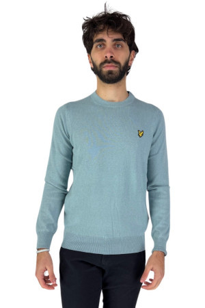 Lyle & Scott maglia girocollo in cotone e merinos con logo kn2100v [9fe4ea8f]