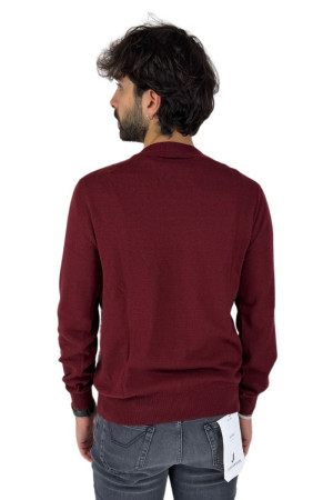 Refrigue maglia girocollo in misto viscosa con logo patch 2811w00070 [01394667]