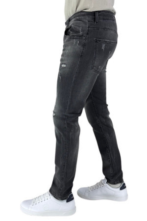 Drop Season 2 jeans in cotone stretch con logo posteriore fw24210 [a9b0b7b2]