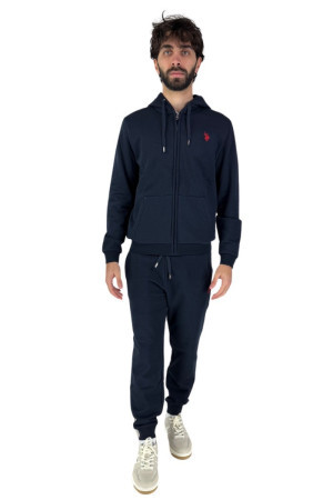 US Polo ASSN felpa full zip con cappuccio e logo ricamato us40162021 [69ae7f5f]