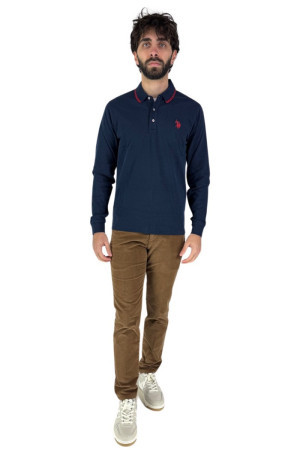 Us Polo ASSN polo in jersey di cotone con logo ricamato Kene us40177013 [e6de1c49]