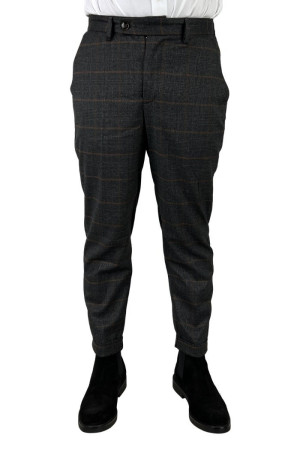 Markup pantaloni cropped carrot in poliviscosa a quadri mk195115 [f83ab282]