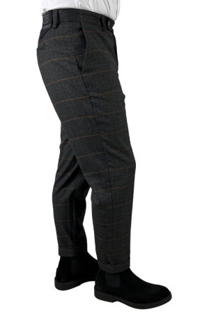 Markup pantaloni cropped carrot in poliviscosa a quadri mk195115 [211cf18f]