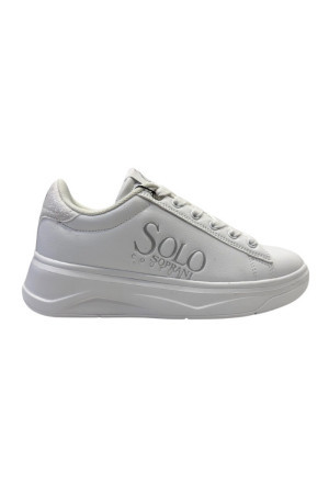 Solo Soprani sneaker in ecopelle con glitter Laura Patent Glitter scw424p84 [a8d63e0f]