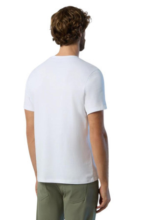 North Sails t-shirt in cotone organico con logo patch 692970 [3890e2f3]