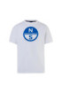 North Sails t-shirt in cotone organico con maxi logo 692972 [9cebcefb]