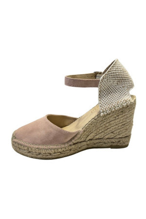 Natural World espadrillas con zeppa in ecopelle scamosciata Elea 8160 [4dabe26f]