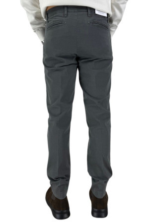 Moro pantalone chino in gabardina stretch con lavorazione mf1901 [502c3b3d]