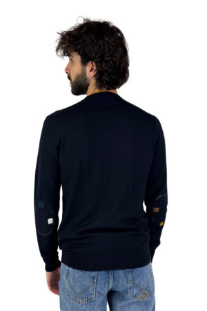 Markup maglia girocollo punto riso con toppe mk790124 [02982582]